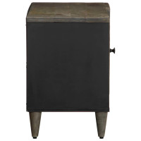 Produktbild för TV-bänk ljusgrå 80x31,5x46 cm massivt trä mango