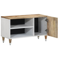 Produktbild för Tv-bänk 80x31,5x46 cm massivt mangoträ