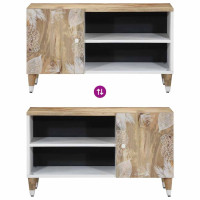 Produktbild för Tv-bänk 80x31,5x46 cm massivt mangoträ