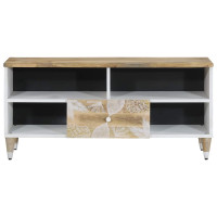 Produktbild för TV-bänk 100x33,5x46 cm mango i massivt trä