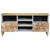 Produktbild för TV-bänk 100x33,5x46 cm mango i massivt trä