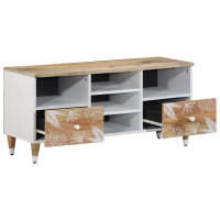 Produktbild för TV-bänk 100x33,5x46 cm mango i massivt trä