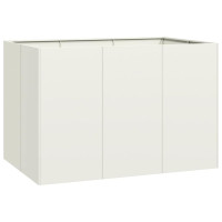 Produktbild för Planteringskärl vit 120x80x80 cm stål