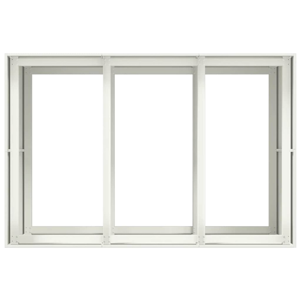 Produktbild för Planteringskärl vit 120x80x80 cm stål