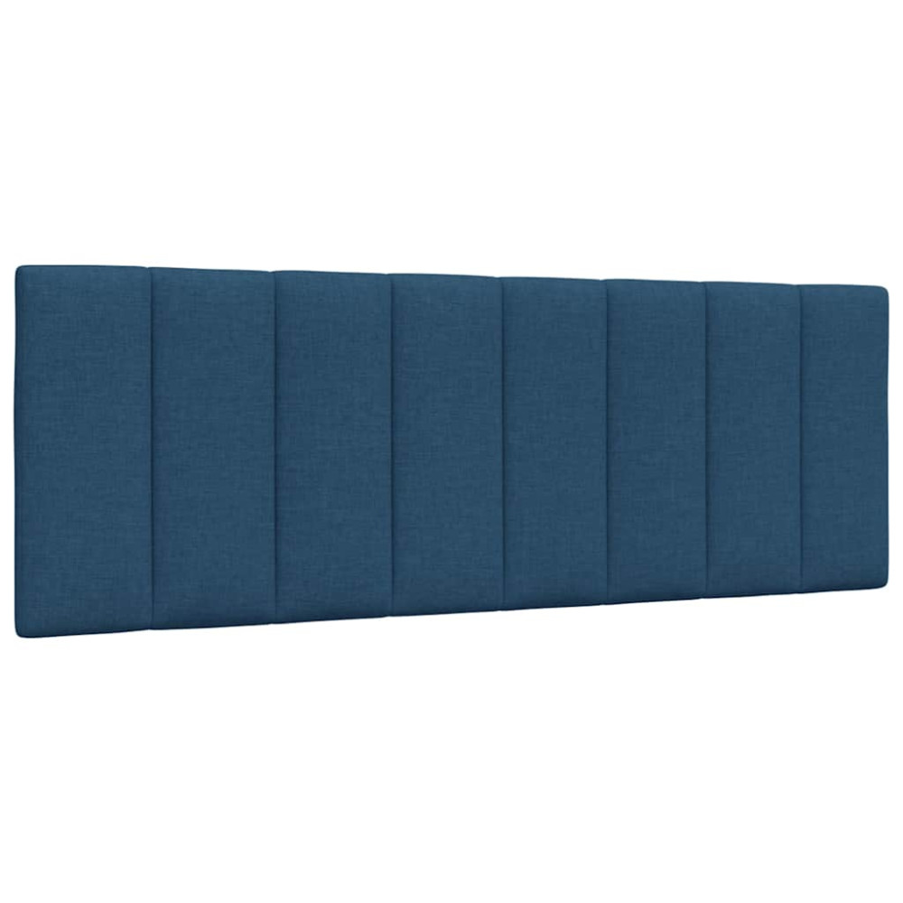 Produktbild för Bed with Mattress "Hanko" Blue 140x190 cm Fabric