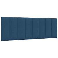 Produktbild för Bed with Mattress "Hanko" Blue 140x190 cm Fabric