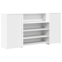 Produktbild för Receptionsdisk vit 200x50x103,5 cm konstruerat trä