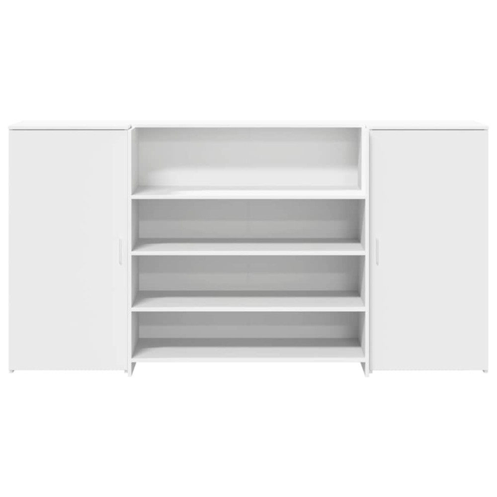 Produktbild för Receptionsdisk vit 200x50x103,5 cm konstruerat trä