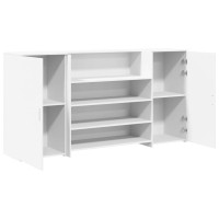Produktbild för Receptionsdisk vit 200x50x103,5 cm konstruerat trä