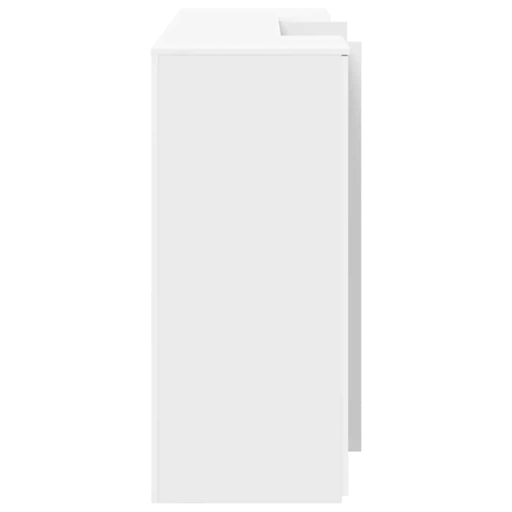 Produktbild för Receptionsdisk vit 200x50x103,5 cm konstruerat trä