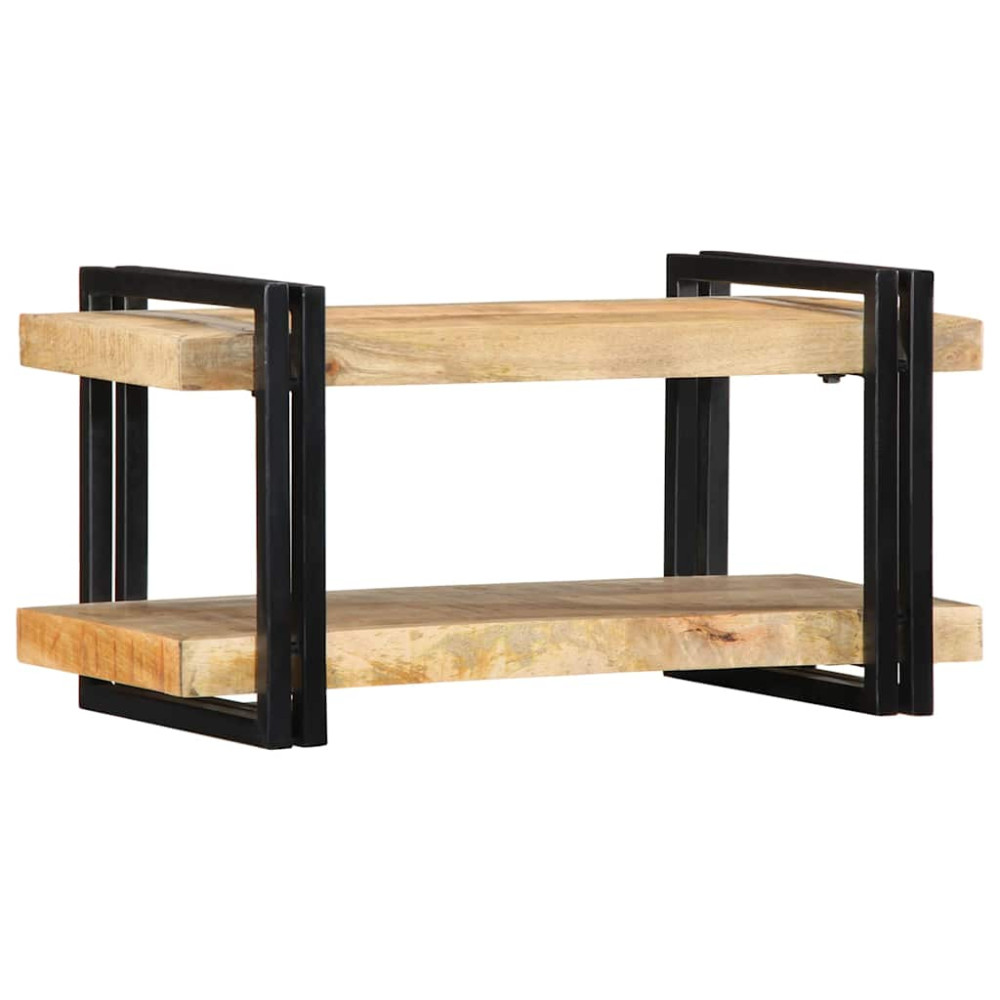 Produktbild för Vägghylla 70x33x35 cm massiv mango i grovt trä