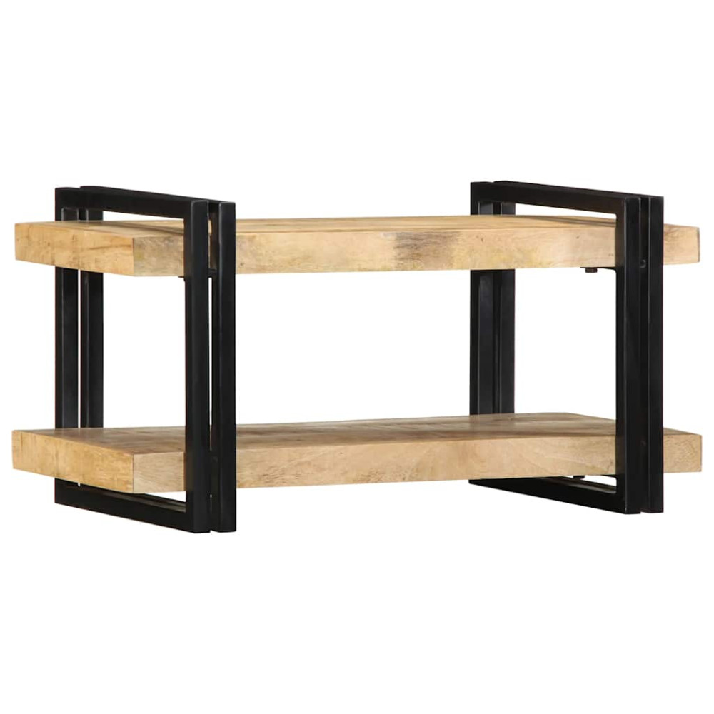 Produktbild för Vägghylla 70x33x35 cm massiv mango i grovt trä