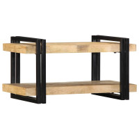Produktbild för Vägghylla 70x33x35 cm massiv mango i grovt trä