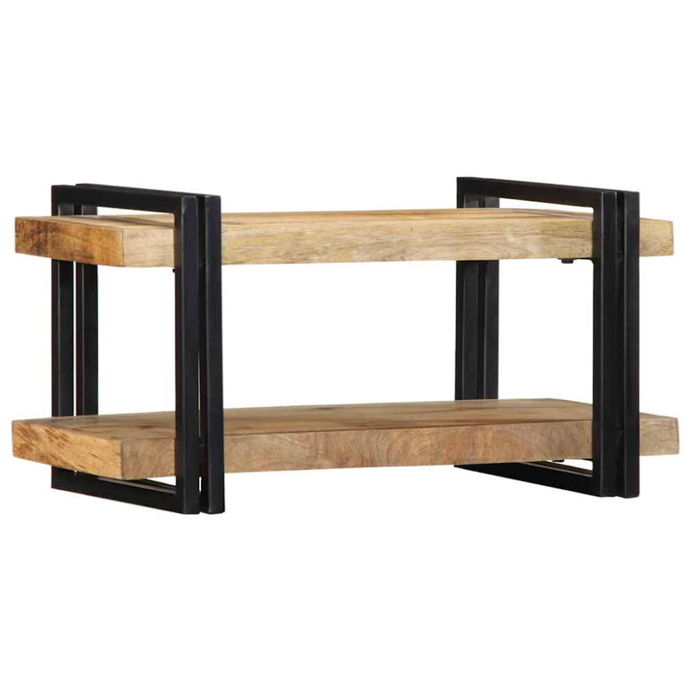 Produktbild för Vägghylla 70x33x35 cm massiv mango i grovt trä