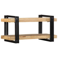 Produktbild för Vägghylla 70x33x35 cm massiv mango i grovt trä