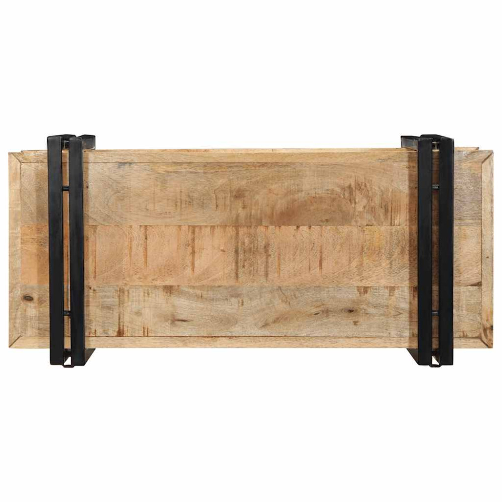 Produktbild för Vägghylla 70x33x35 cm massiv mango i grovt trä