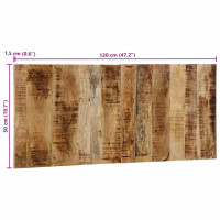 Produktbild för Sänggavel 120 cm massivt grovt trä mango
