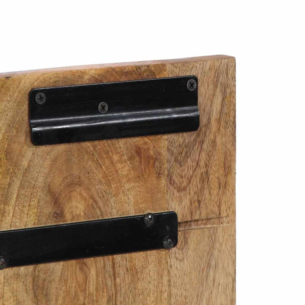 Produktbild för Sänggavel 120 cm massivt grovt trä mango