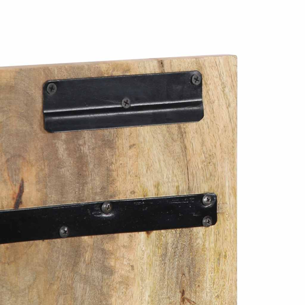 Produktbild för Sänggavel 120 cm massivt grovt trä mango