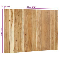 Produktbild för Sänggavel 120 cm massivt trä akacia