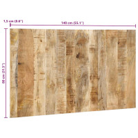 Produktbild för Sänggavel 140 cm massivt grovt trä mango