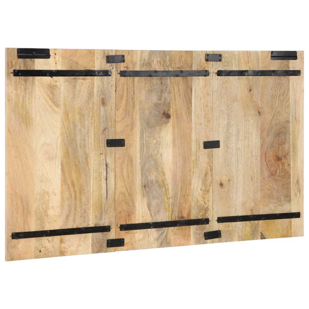 Produktbild för Sänggavel 140 cm massivt grovt trä mango