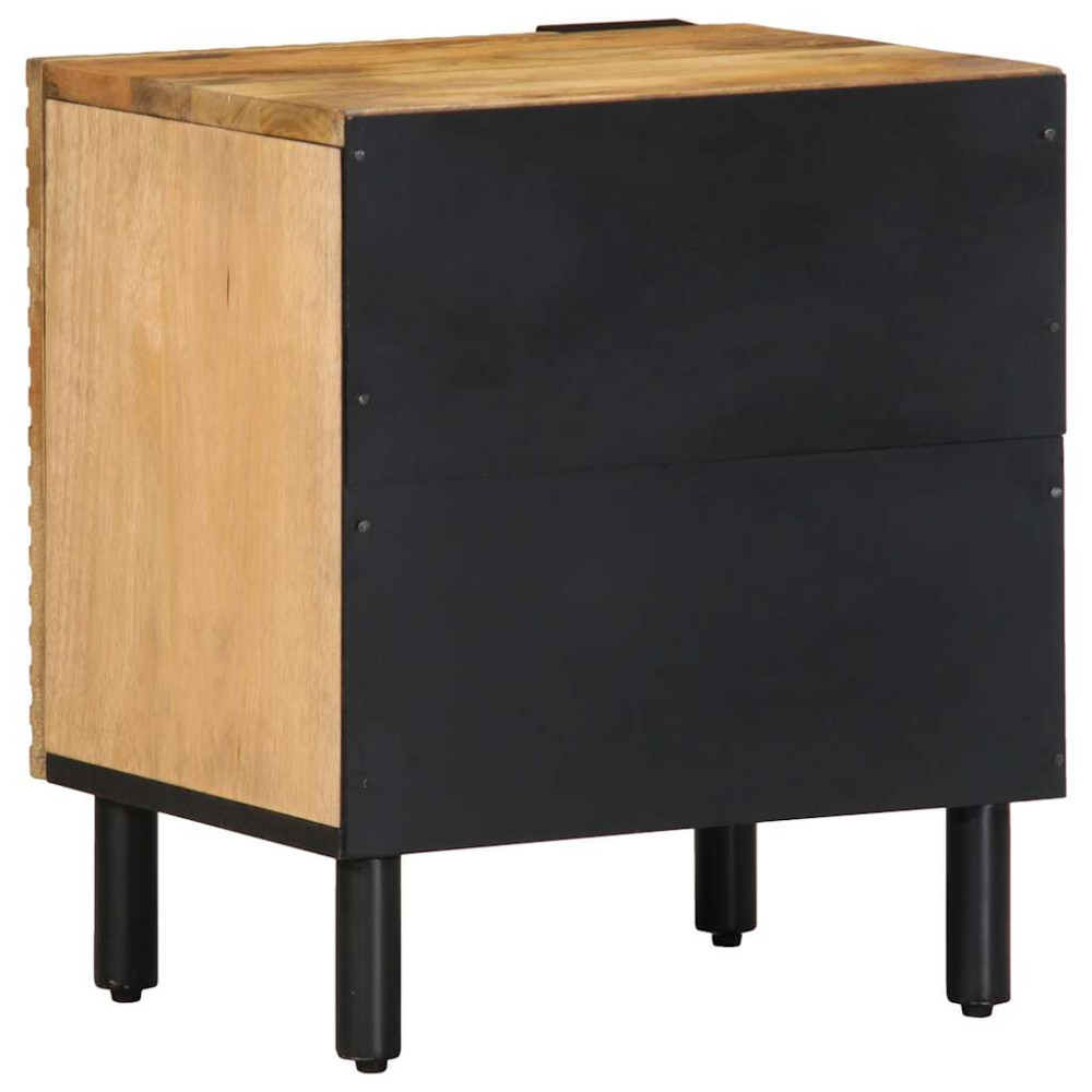 Produktbild för Sängbord 2 st brun 40x33x46 cm mango i massivt trä