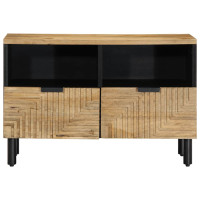 Produktbild för Tv-bänk brun 70x33x46 cm massivt mangoträ
