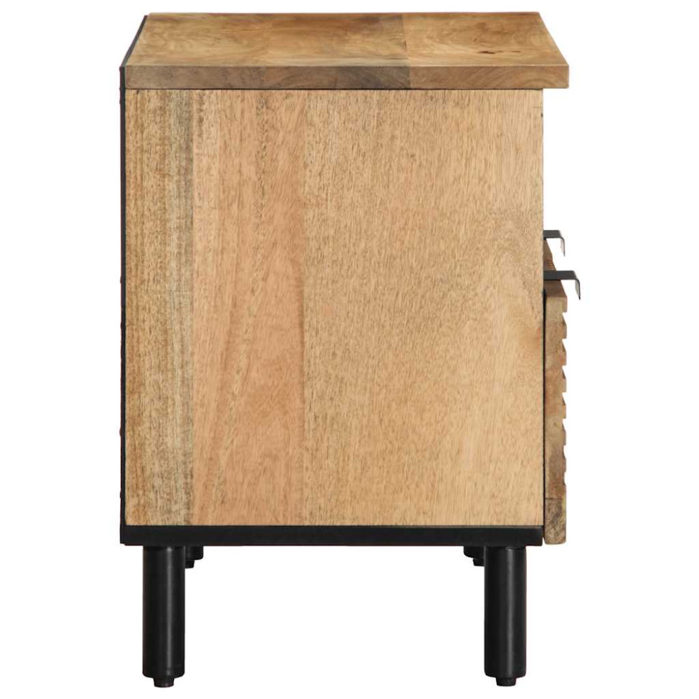 Produktbild för Tv-bänk brun 70x33x46 cm massivt mangoträ