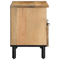 Produktbild för Tv-bänk brun 70x33x46 cm massivt mangoträ