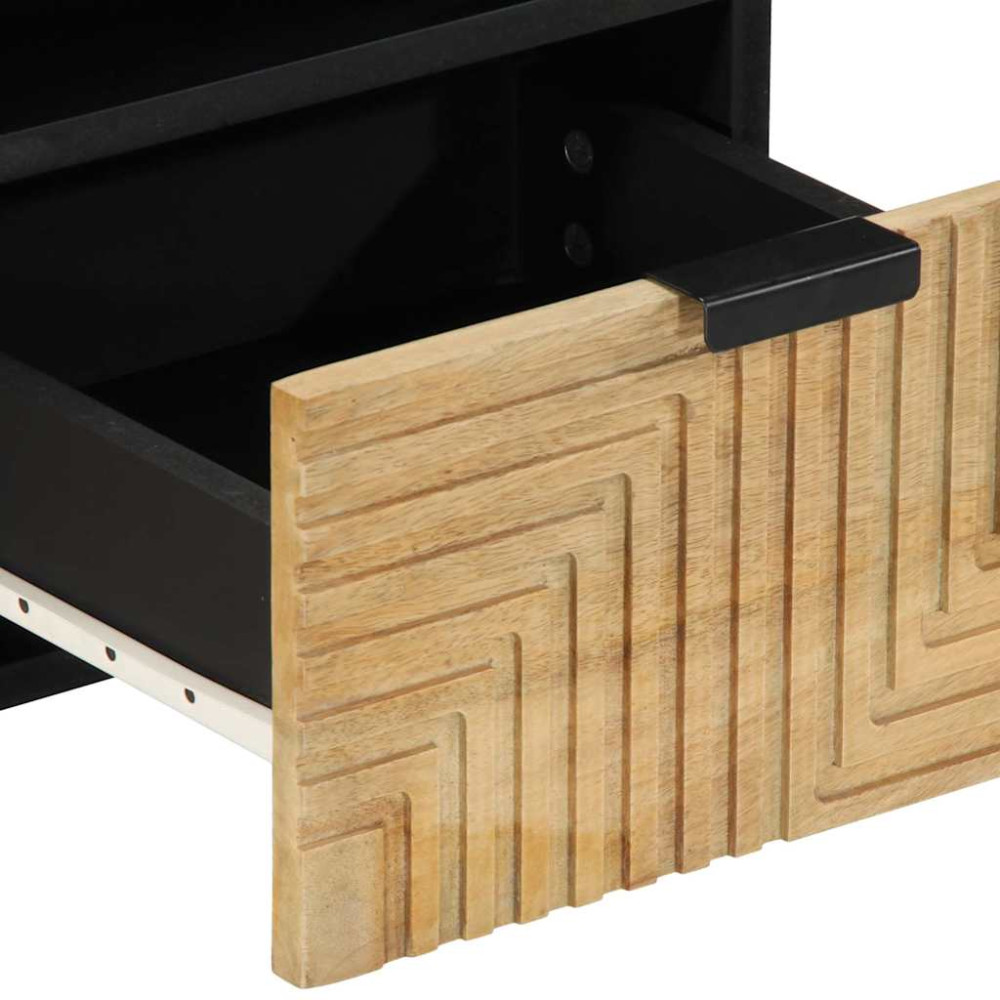 Produktbild för Tv-bänk brun 70x33x46 cm massivt mangoträ