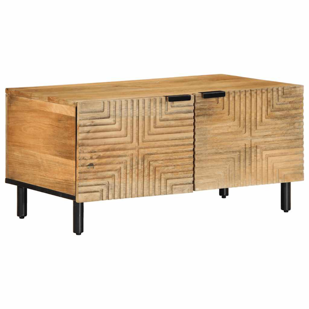Produktbild för Soffbord brun 80x50x40 cm mango i massivt trä