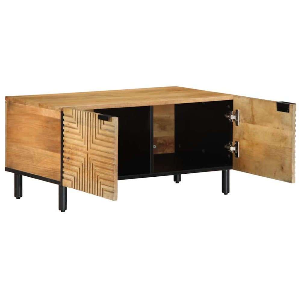 Produktbild för Soffbord brun 80x50x40 cm mango i massivt trä