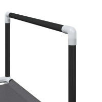 Produktbild för Skohylla 8 hyllor svart 44x28x145 cm fiberduk