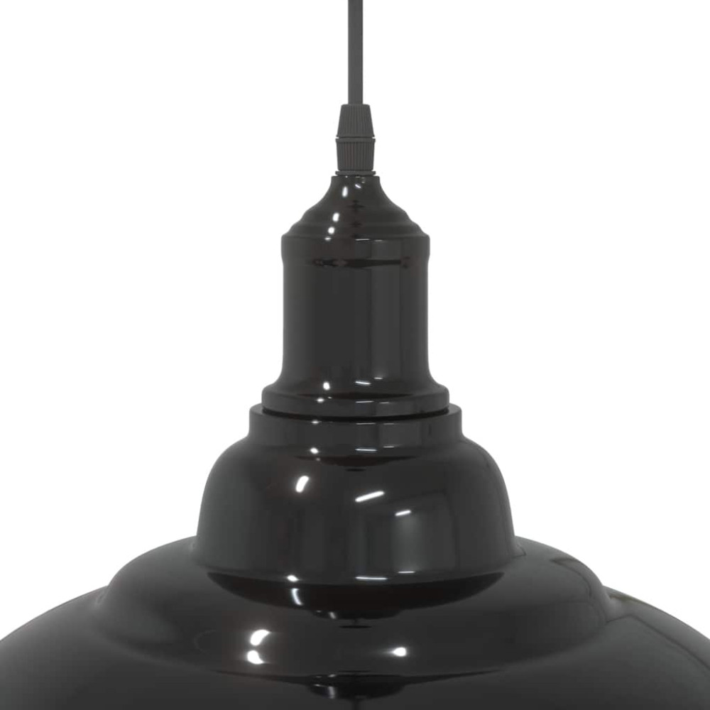 Produktbild för Taklampa höjdjusterbar E27 svart Ø 31 cm metall