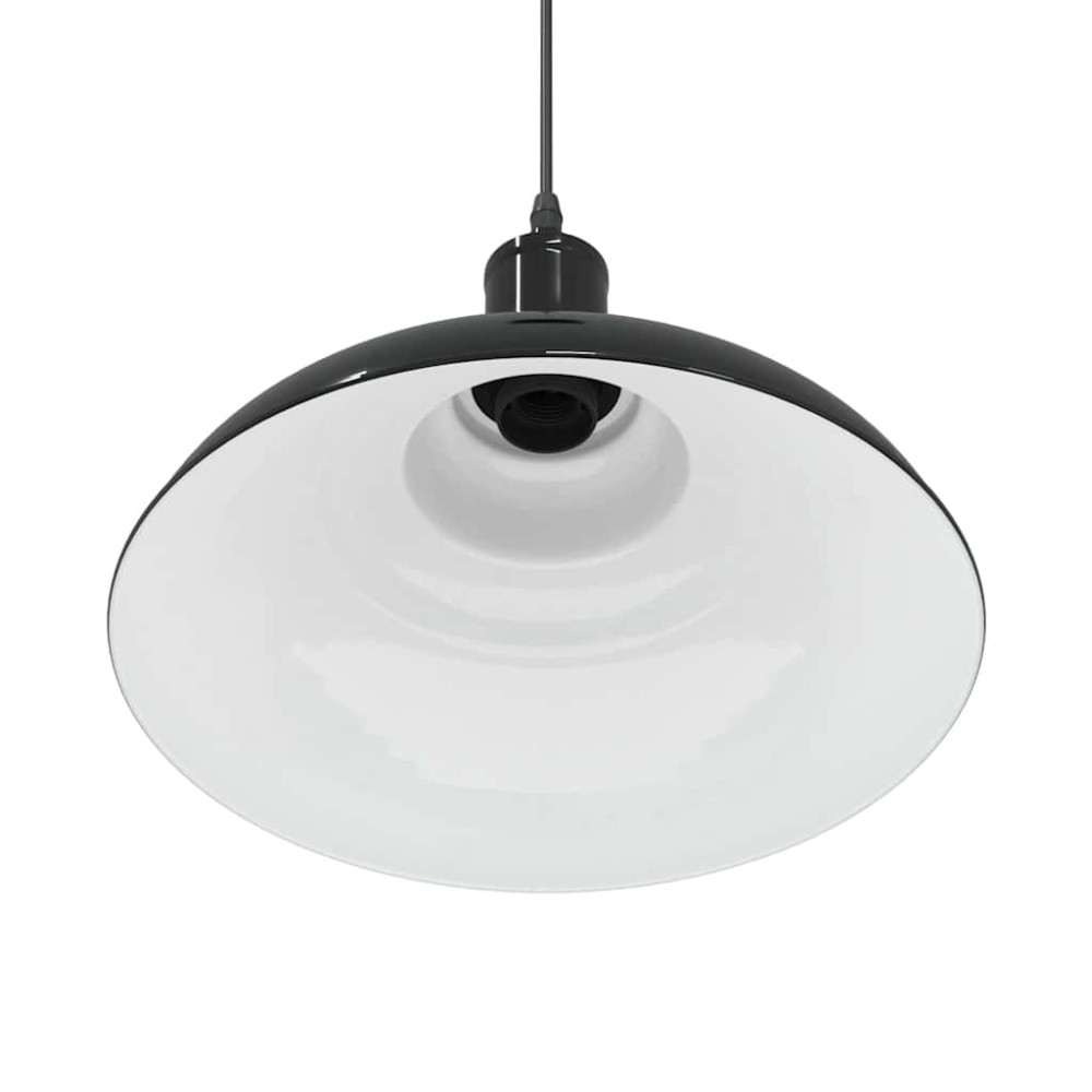 Produktbild för Taklampa höjdjusterbar E27 svart Ø 31 cm metall
