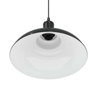 Produktbild för Taklampa höjdjusterbar E27 svart Ø 31 cm metall