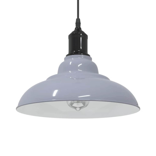 vidaXL Taklampa höjdjusterbar E27 glansgrå Ø 31 cm metall