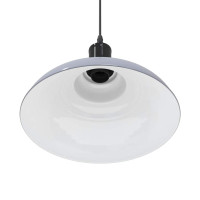 Produktbild för Taklampa höjdjusterbar E27 glansgrå Ø 31 cm metall