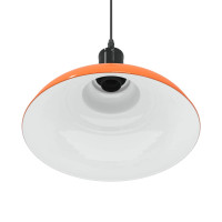 Produktbild för Taklampa höjdjusterbar E27 glans orange Ø 31 cm metall