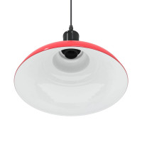 Produktbild för Taklampa höjdjusterbar E27 glans röd Ø 31 cm metall