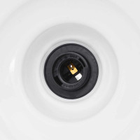 Produktbild för Taklampa höjdjusterbar E27 glans vit Ø 31 cm metall