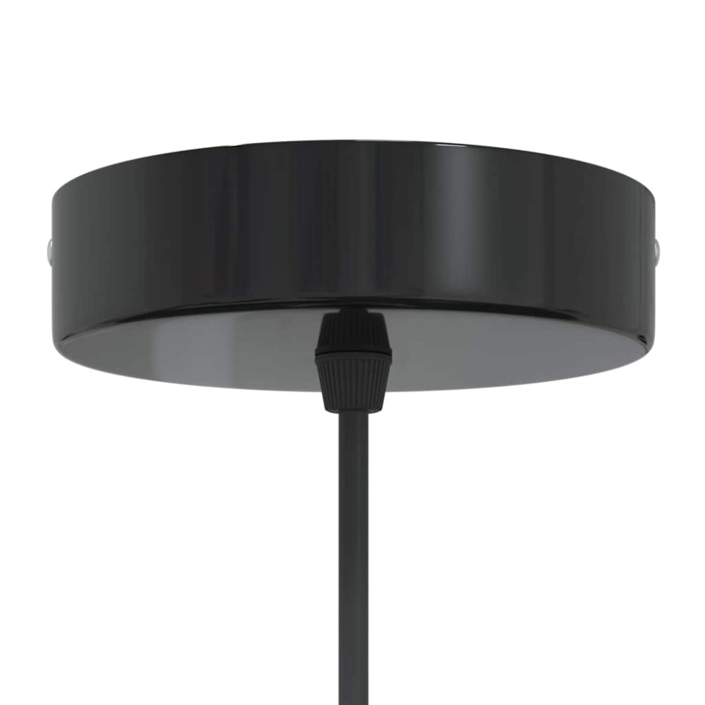 Produktbild för Pendellampa höjdjusterbar E27 blank svart Ø 22 cm metall