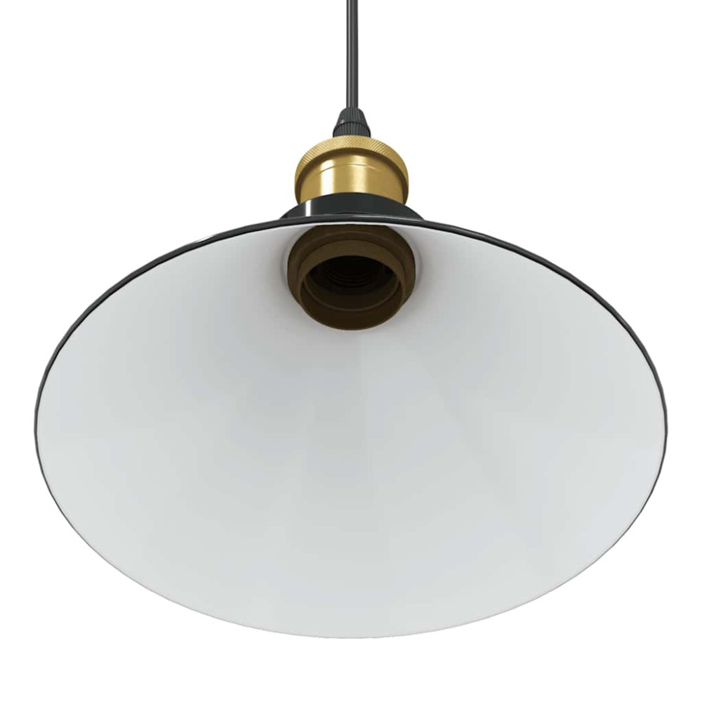 Produktbild för Pendellampa höjdjusterbar E27 blank svart Ø 22 cm metall