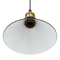 Produktbild för Pendellampa höjdjusterbar E27 blank svart Ø 22 cm metall