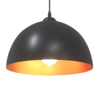 Produktbild för Pendellampa 2 st höjdjusterbar E27 svart Ø 30 cm metall