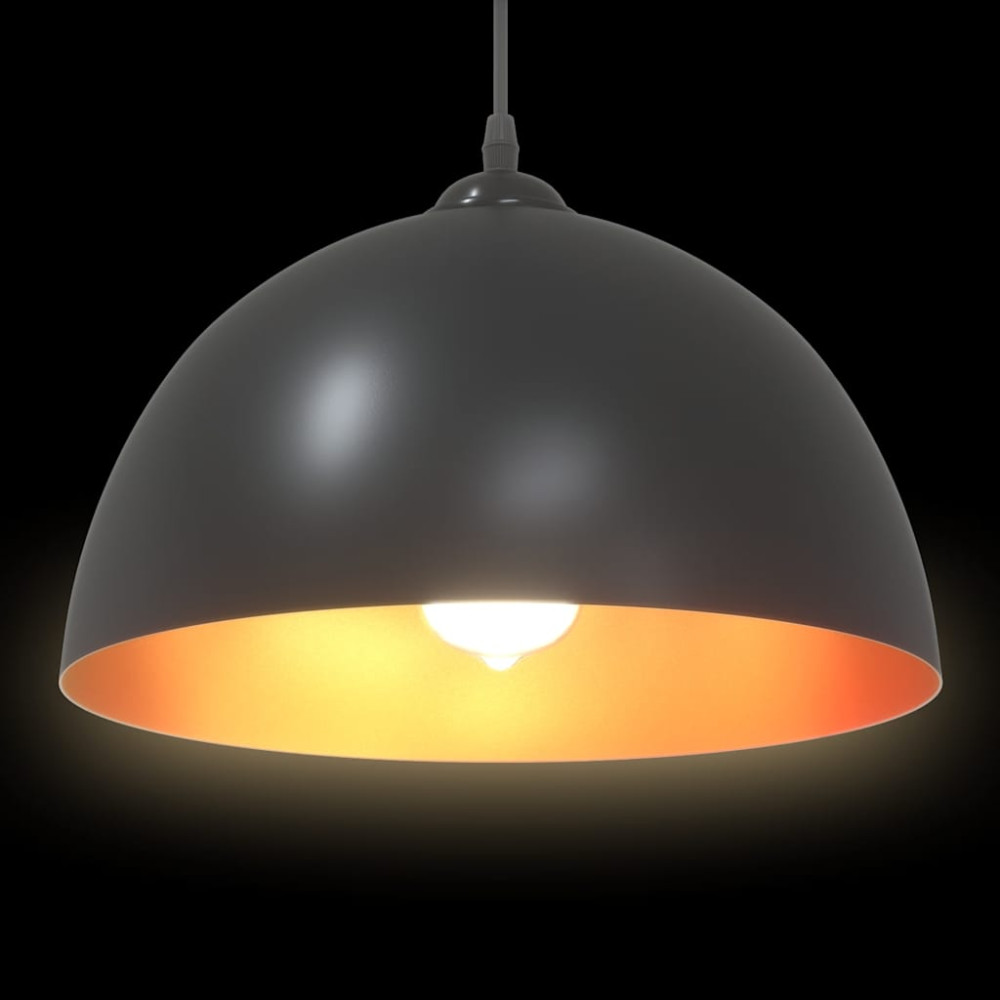 Produktbild för Pendellampa 2 st höjdjusterbar E27 svart Ø 30 cm metall