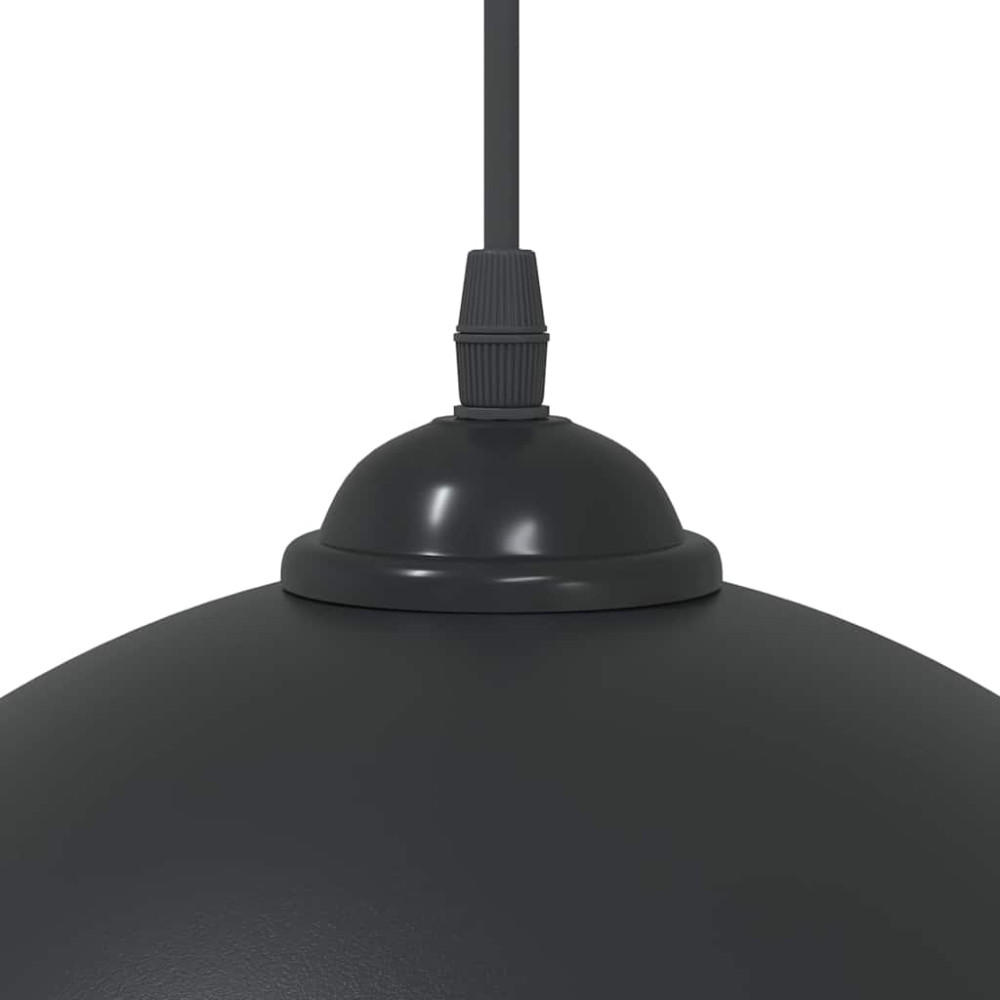 Produktbild för Pendellampa 2 st höjdjusterbar E27 svart Ø 30 cm metall