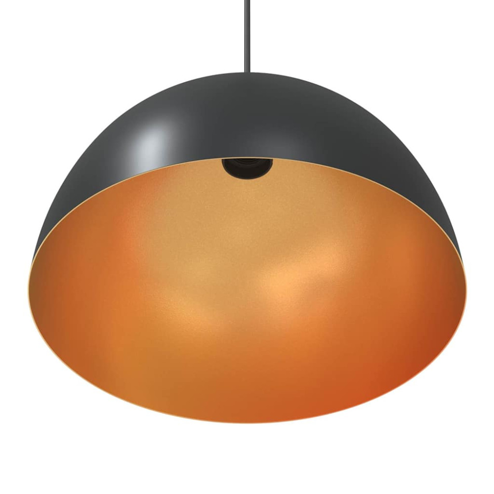 Produktbild för Pendellampa 2 st höjdjusterbar E27 svart Ø 30 cm metall