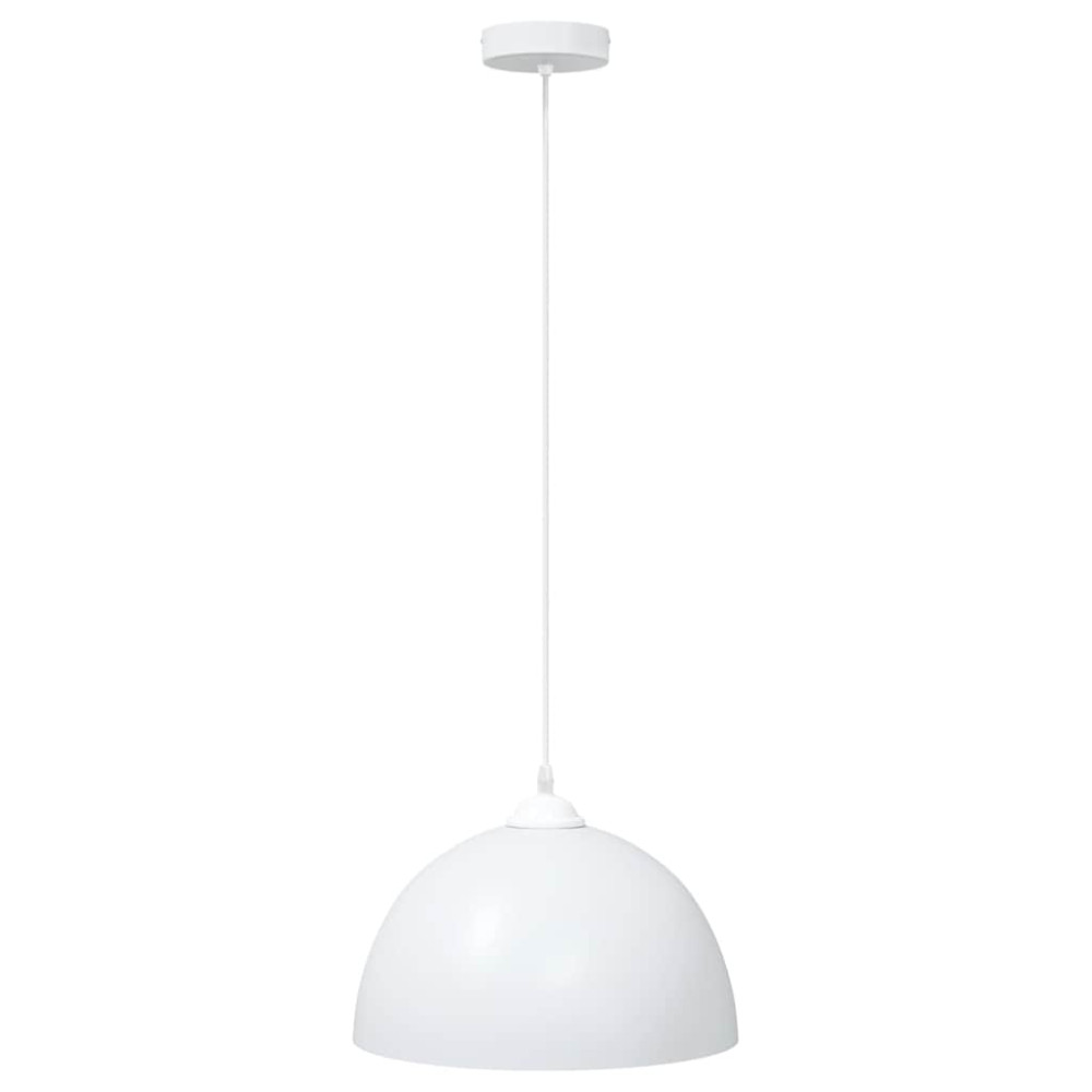 Produktbild för Pendellampa 2 st höjdjusterbar E27 vit Ø 30 cm metall